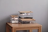 Cosmetic Organizer Box with Bamboo Lid